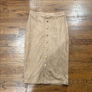 Olivaceous Chic Tan Skirt